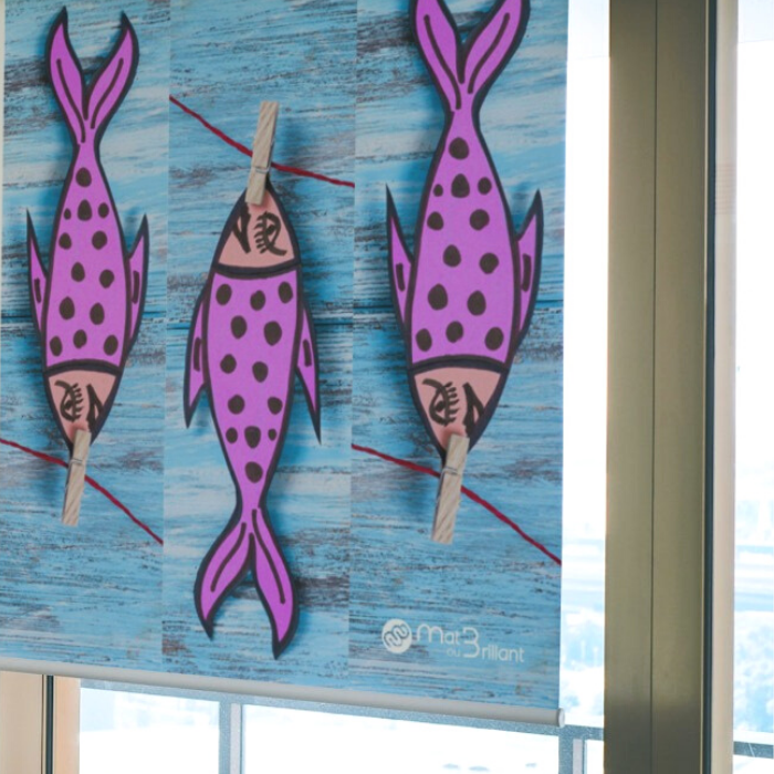 Cloison japonaise, sur bâche